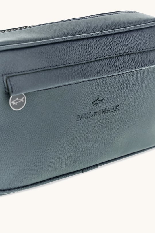 Paul Shark Paul Shark Erkek Kısa Askılı Fermuarlı Ön Bölmeli Logo Detaylı Mavi El Çantası 26418111-013