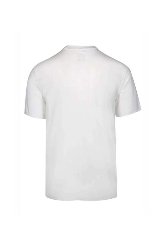 Paul Shark Paul Shark Erkek Logo Baskılı Bisiklet Yaka Normal Kesim Beyaz Büyük Beden T-Shirt 21411019A-010