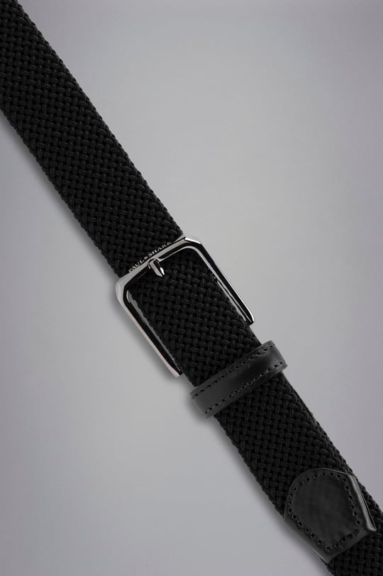 Paul Shark Paul Shark Erkek Logo Detaylı Metal Tokalı Ayarlanabilir Siyah Kemer 24416004-011