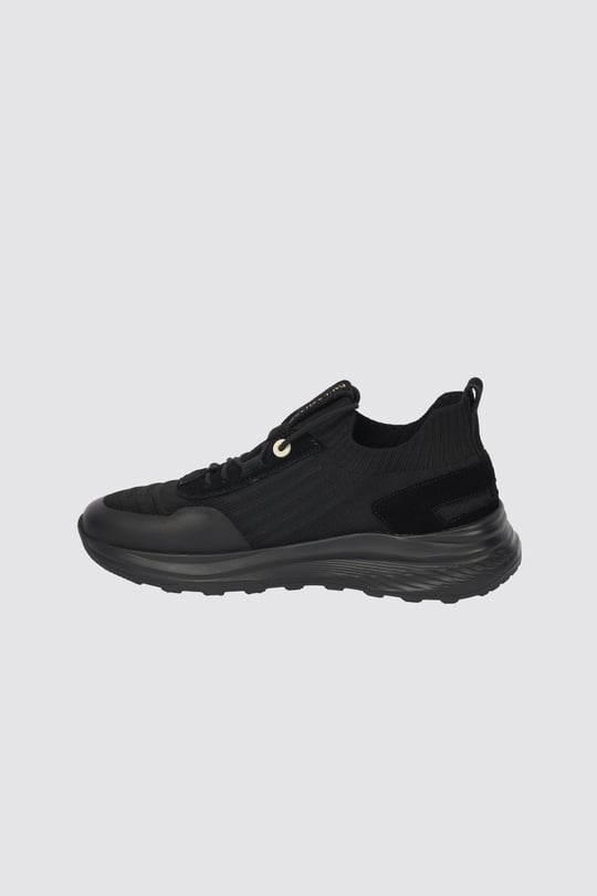 Paul Shark Paul Shark Erkek Logo Detaylı Düşük Bilekli Nefes Alabilen Üst Yüzeyli Siyah Sneaker 16318022-011