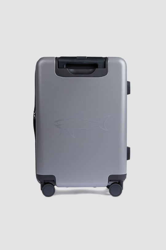 Paul Shark Paul Shark Erkek Logo İmzalı Fermuarlı Fonksiyonel İç Cepli Gri Valiz & Bavul 14318100-877