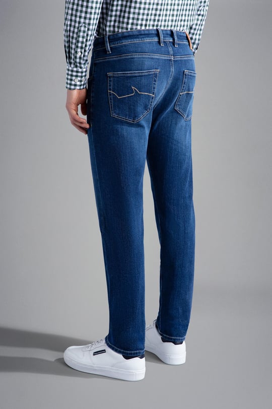 Paul Shark Paul Shark Erkek Logolu 5 Cepli Denim Lacivert Jeans 13314115-001