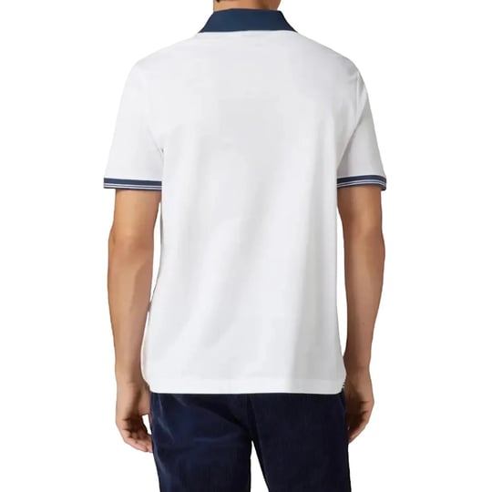 Paul Shark Paul Shark Erkek Logolu Basic Regular Fit Kısa Kollu Beyaz Polo Yaka T-Shirt 23411226-010