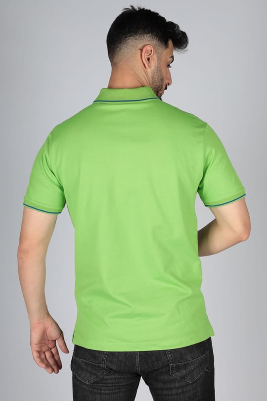 Paul Shark Paul Shark Erkek Logolu Basic Regular Fit Kısa Kollu Yeşil Polo Yaka T-Shirt 22411254-197