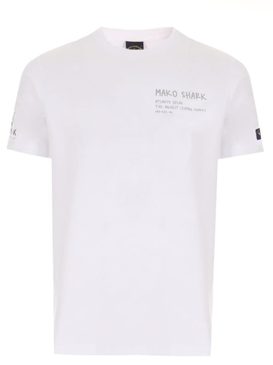 Paul Shark Paul Shark Erkek Logolu Basic Regular Fit Kısa Kollu Beyaz T-Shirt 23411104-010