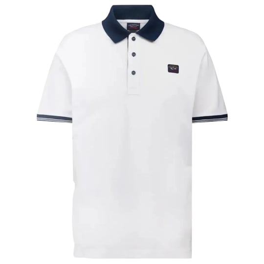 Paul Shark Paul Shark Erkek Logolu Basic Regular Fit Kısa Kollu Beyaz Polo Yaka T-Shirt 23411226-010