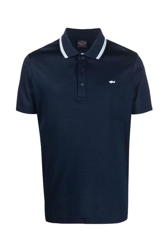 Paul Shark Paul Shark Erkek Logolu Basic Regular Fit Kısa Kollu 13 Büyük Beden Polo Yaka T-Shirt 23411201A-013
