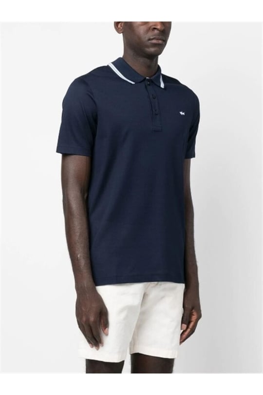 Paul Shark Paul Shark Erkek Logolu Basic Regular Fit Kısa Kollu 13 Büyük Beden Polo Yaka T-Shirt 23411201A-013