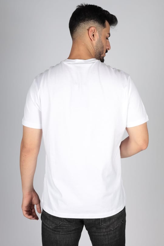 Paul Shark Paul Shark Erkek Logolu Basic Regular Fit Kısa Kollu Beyaz T-Shirt 23411086-010