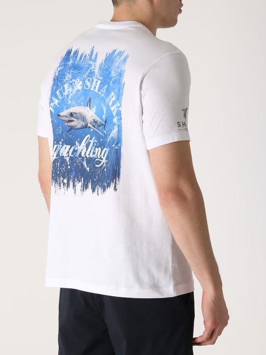 Paul Shark Paul Shark Erkek Logolu Basic Regular Fit Kısa Kollu Beyaz T-Shirt 23411104-010