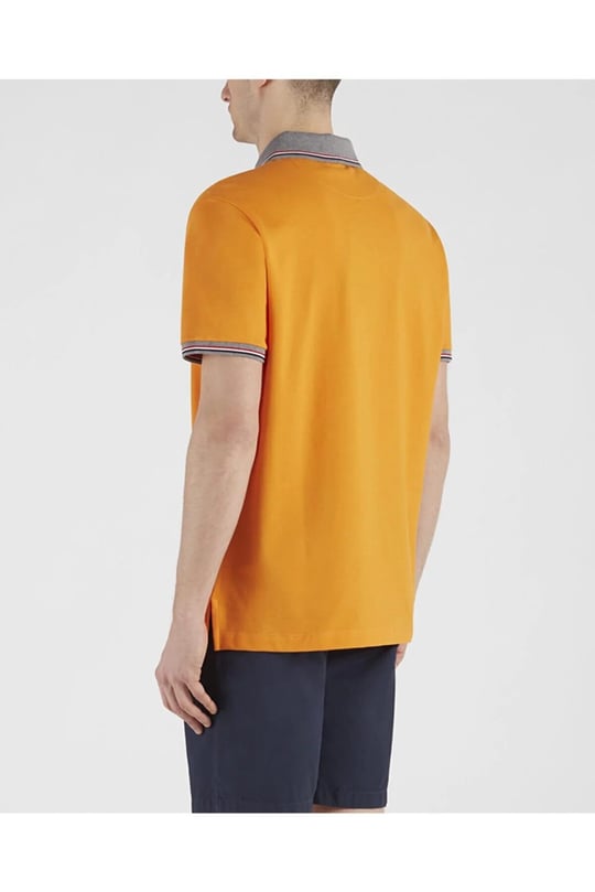Paul Shark Paul Shark Erkek Marka Logolu Polo Yakalı Organik Pamuklu Turuncu Polo Yaka T-Shirt 21411229-168