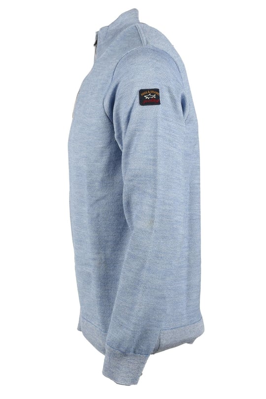 Paul Shark Paul Shark Erkek Marka Logo Detaylı Regular Fit Uzun Kollu Mavi Kazak P20P1652-109