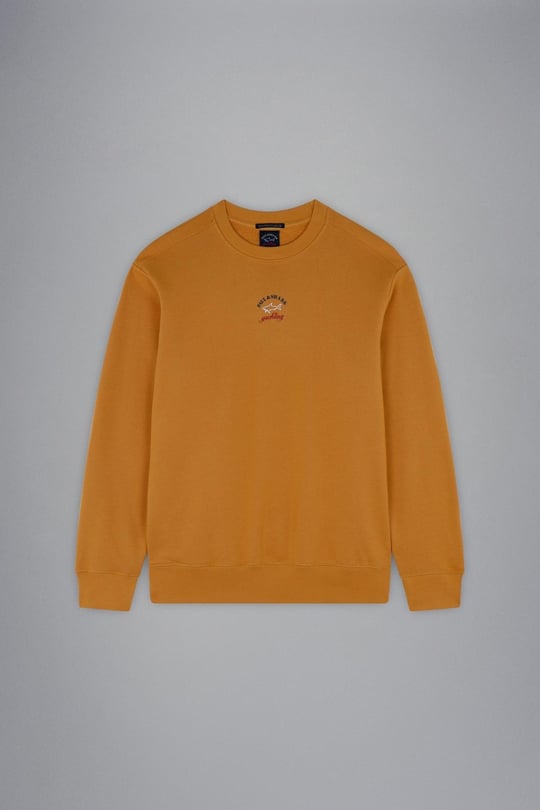 Paul Shark Paul Shark Erkek Marka Logolu Uzun Kollu Rahat Sarı Sweatshirt 13311831-024