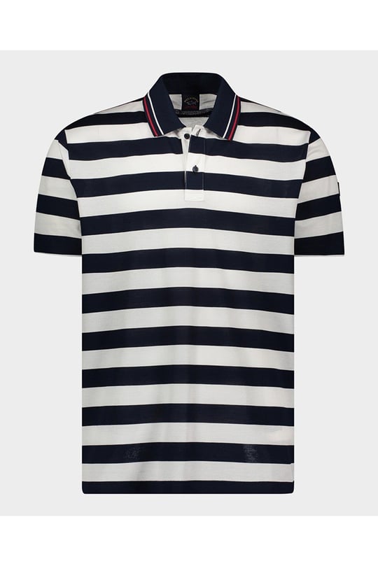 Paul Shark Paul Shark Erkek Marka Logolu Organik Pamuklu Kısa Kollu Beyaz Polo Yaka T-Shirt 22411331-417