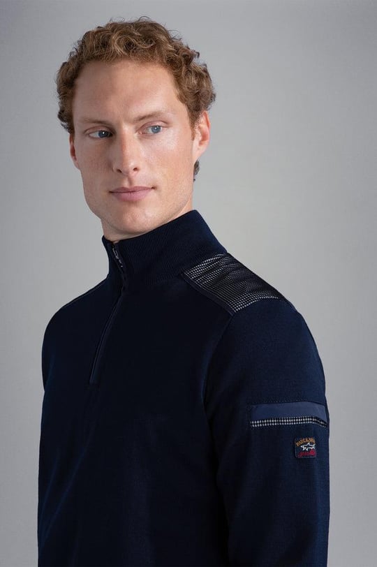 Paul Shark Paul Shark Erkek Marka Logolu Uzun Kollu Rahat Lacivert Sweatshirt 13311132A-050