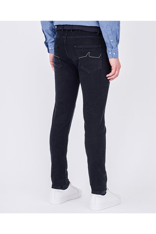Paul Shark Paul Shark Erkek Marka Logo Detaylı Regular Fit %100 Pamuk Mavi Pantolon 22414109-130