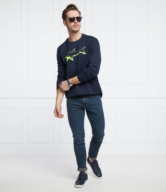 Paul Shark Paul Shark Erkek Marka Logo Detaylı Regular Fit Uzun Kollu Lacivert Kazak 11311626-013