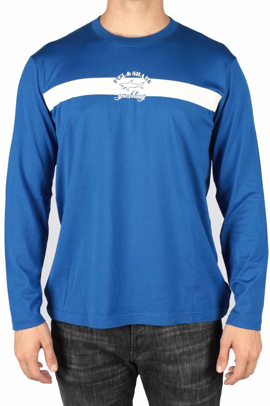 Paul Shark Paul Shark Erkek Marka Logo Detaylı Regular Fit Kısa Kollu Mavi T-Shirt A20P1689-408