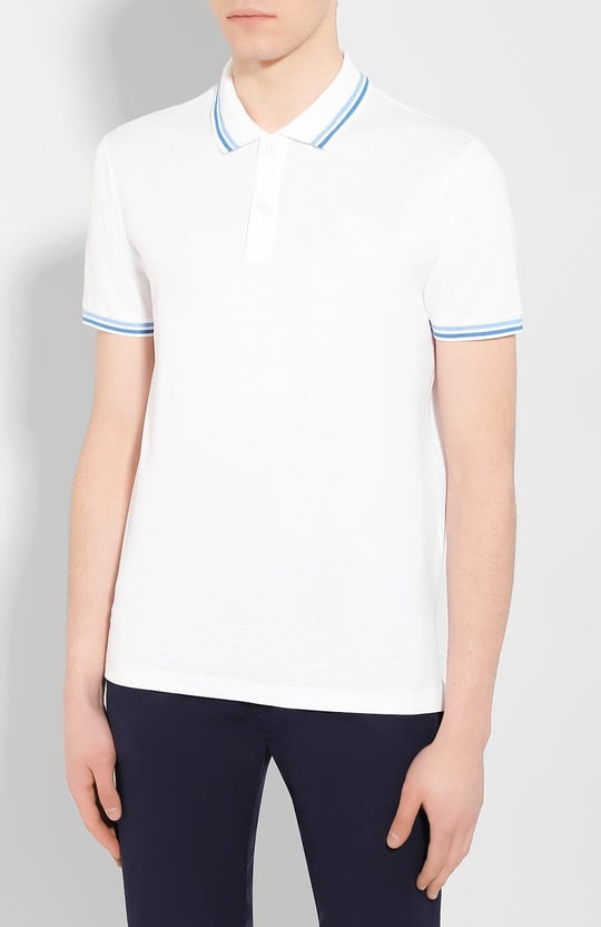 Paul Shark Paul Shark Erkek Marka Logo Detaylı Regular Fit Kısa Kollu Beyaz Polo Yaka T-Shirt E20P1279-010