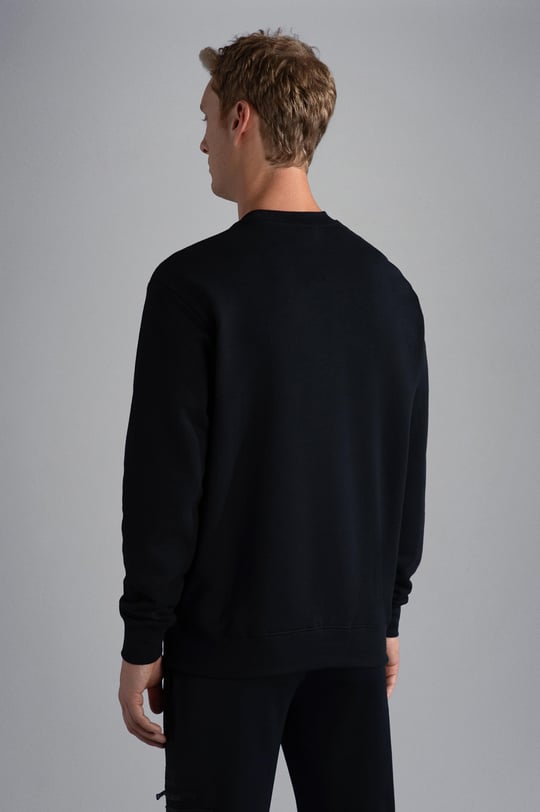 Paul Shark Paul Shark Erkek Marka Logolu Uzun Kollu Rahat Siyah Sweatshirt 13311831-011