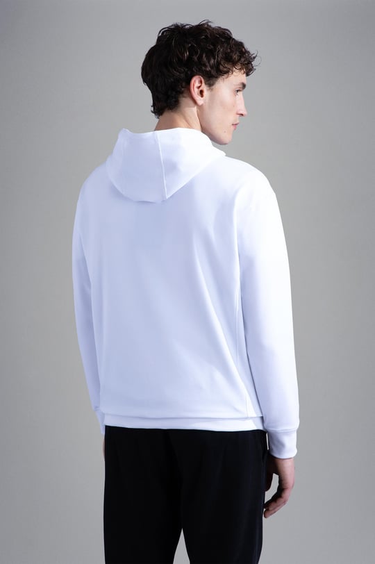Paul Shark Paul Shark Erkek Marka Logolu Uzun Kollu Rahat Beyaz Sweatshirt 13311882-010