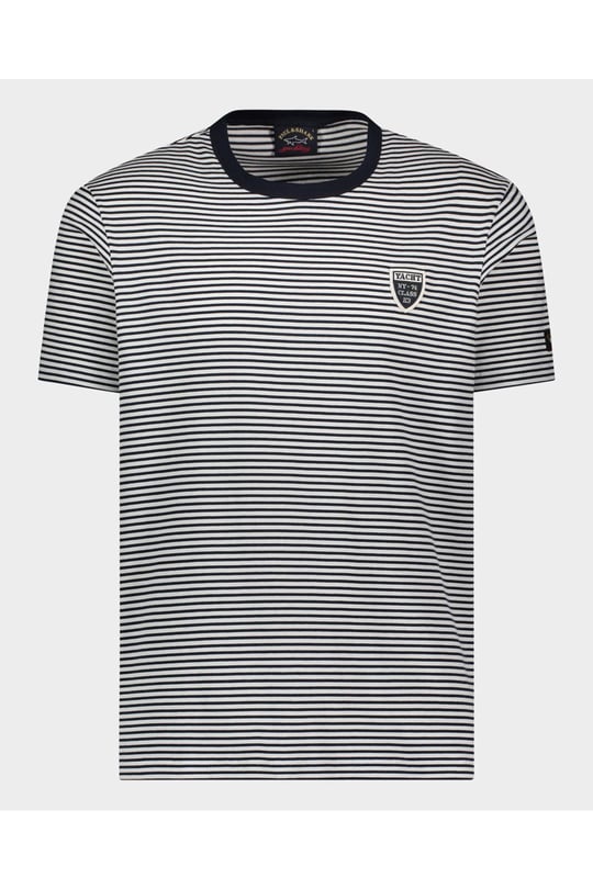 Paul Shark Paul Shark Erkek Marka Logolu Basic Bisiklet Yaka Kısa Kollu Mavi Büyük Beden T-Shirt 22411096A-211