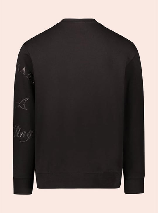 Paul Shark Paul Shark Erkek Marka Logo Detaylı Regular Fit Uzun Kollu Siyah Sweatshirt 12311821-011