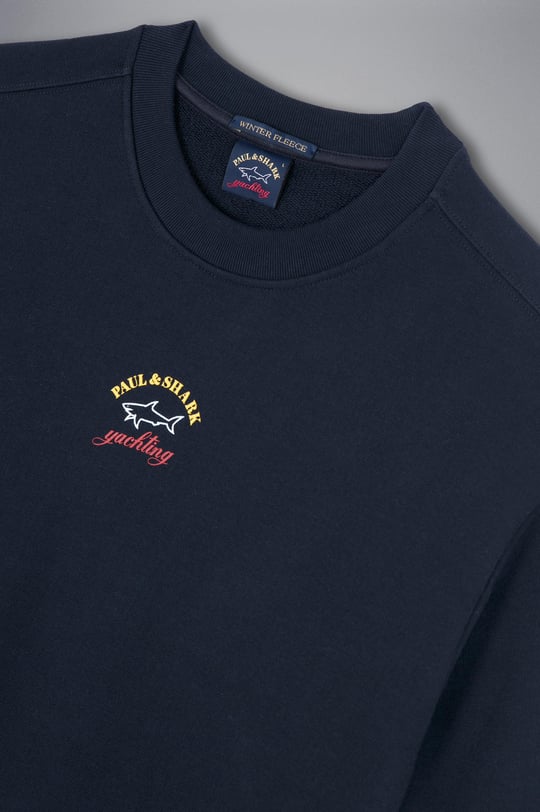 Paul Shark Paul Shark Erkek Marka Logolu Uzun Kollu Rahat Lacivert Sweatshirt 13311831-013
