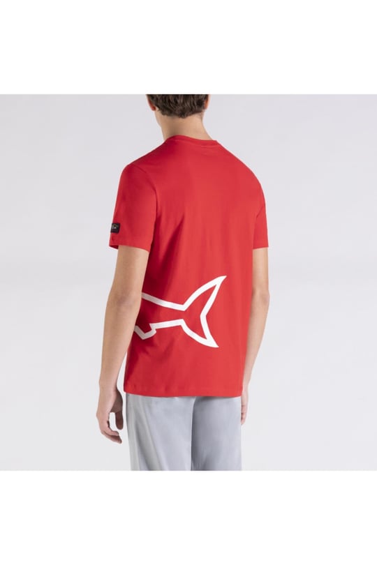 Paul Shark Paul Shark Erkek Marka Logo Detaylı Regular Fit Kısa Kollu Kırmızı T-Shirt E20P1049-577