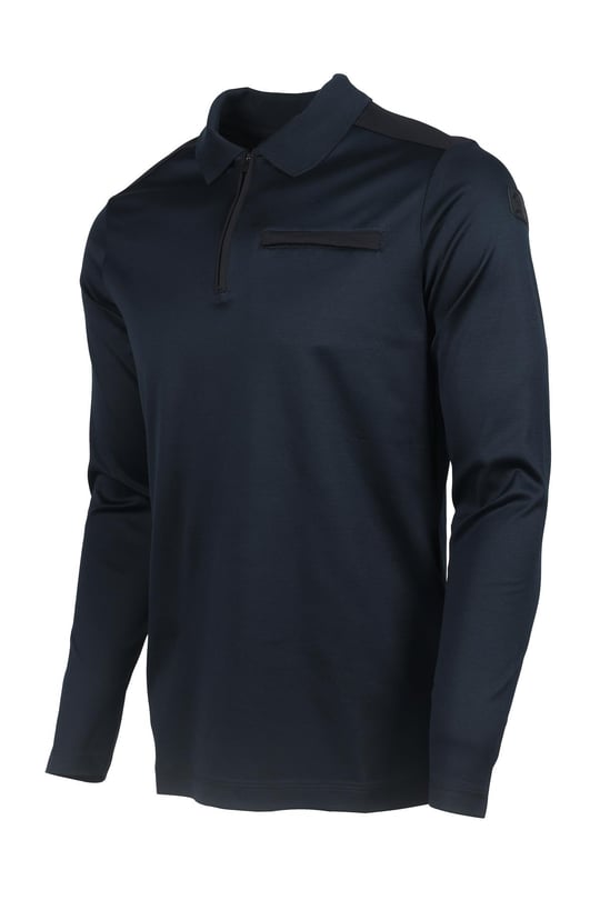 Paul Shark Paul Shark Erkek Marka Logolu Uzun Kollu Rahat Lacivert Polo Yaka T-Shirt 13311705-013