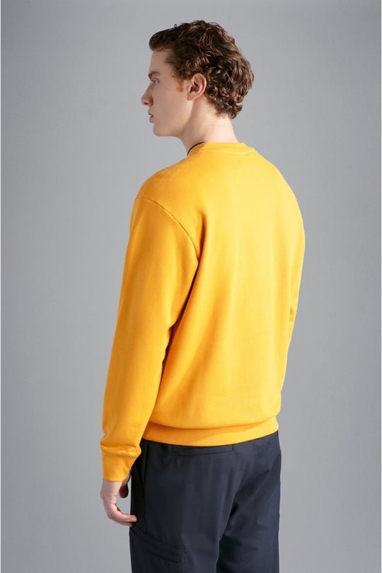 Paul Shark Paul Shark Erkek Marka Logolu Uzun Kollu Rahat Sarı Sweatshirt 13311831-024