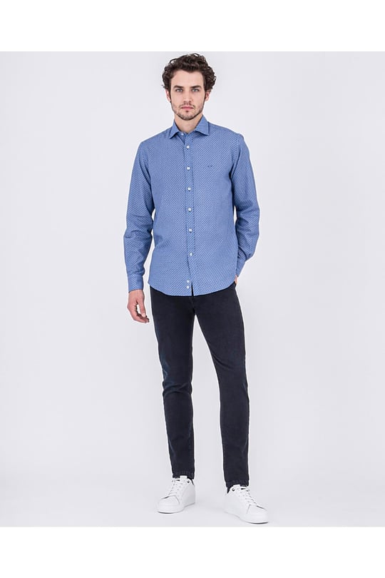 Paul Shark Paul Shark Erkek Marka Logo Detaylı Regular Fit %100 Pamuk Mavi Pantolon 22414109-130