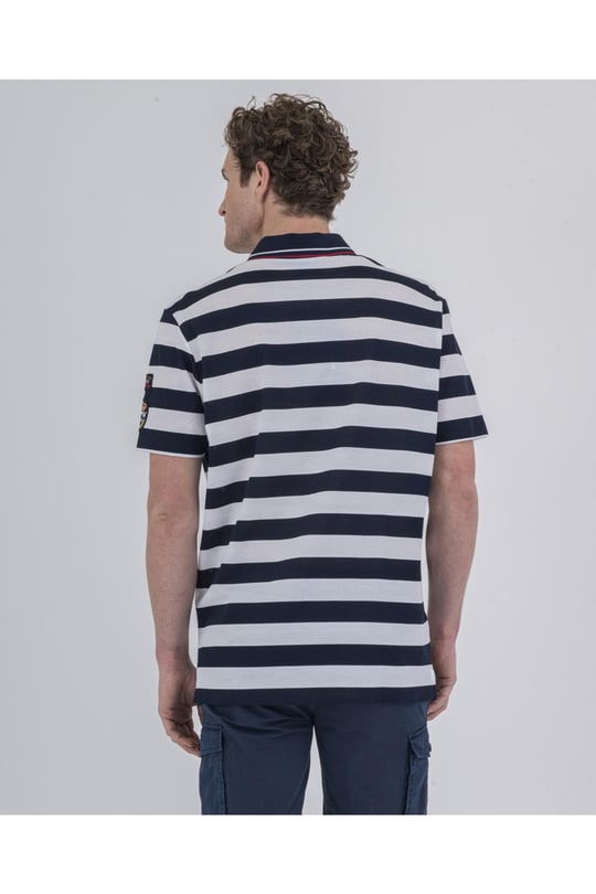 Paul Shark Paul Shark Erkek Marka Logolu Organik Pamuklu Kısa Kollu Beyaz Polo Yaka T-Shirt 22411331-417