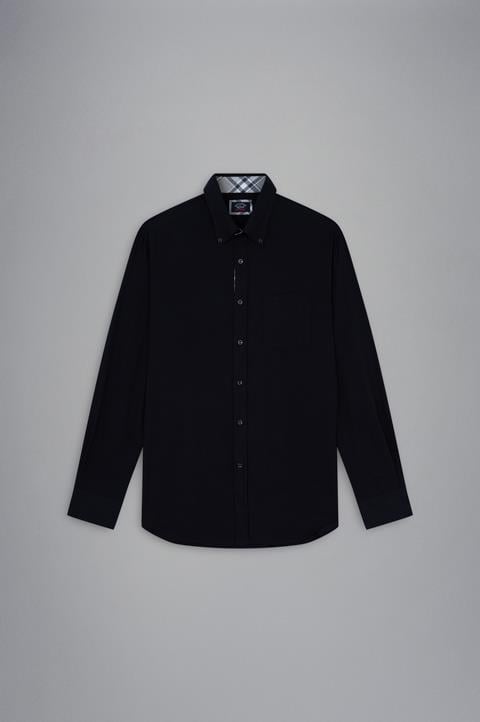 Paul Shark Paul Shark Erkek Marka Logo Detaylı Regular Fit Uzun Kollu Lacivert Gömlek 12313078-139