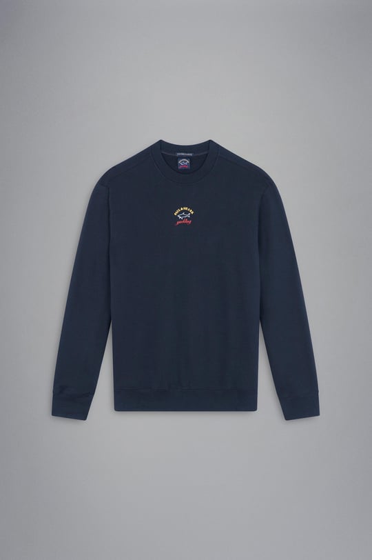 Paul Shark Paul Shark Erkek Marka Logolu Uzun Kollu Rahat Lacivert Sweatshirt 13311831-013