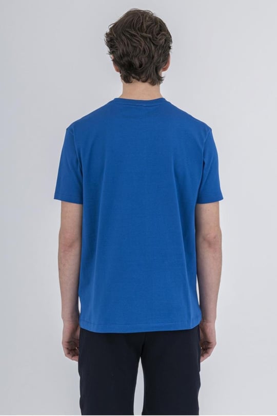 Paul Shark Paul Shark Erkek Marka Logolu Basic Bisiklet Yaka Kısa Kollu Mavi T-Shirt 22411008-726