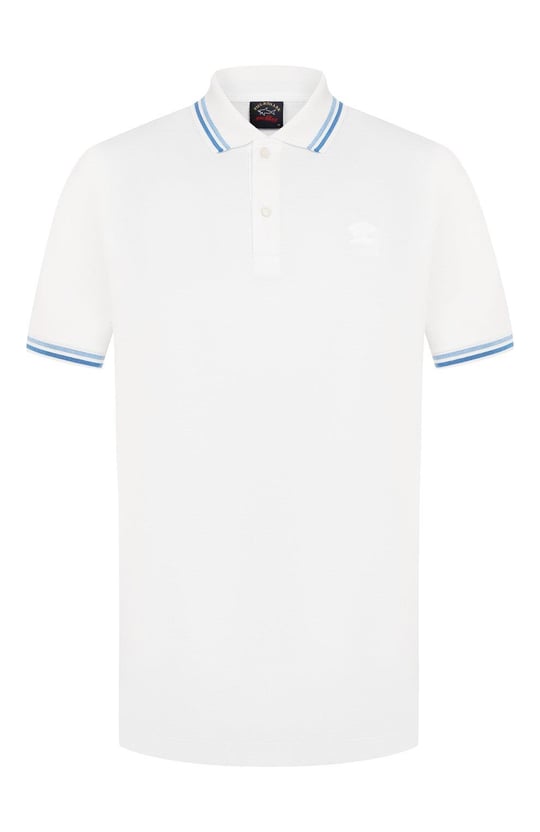 Paul Shark Paul Shark Erkek Marka Logo Detaylı Regular Fit Kısa Kollu Beyaz Polo Yaka T-Shirt E20P1279-010