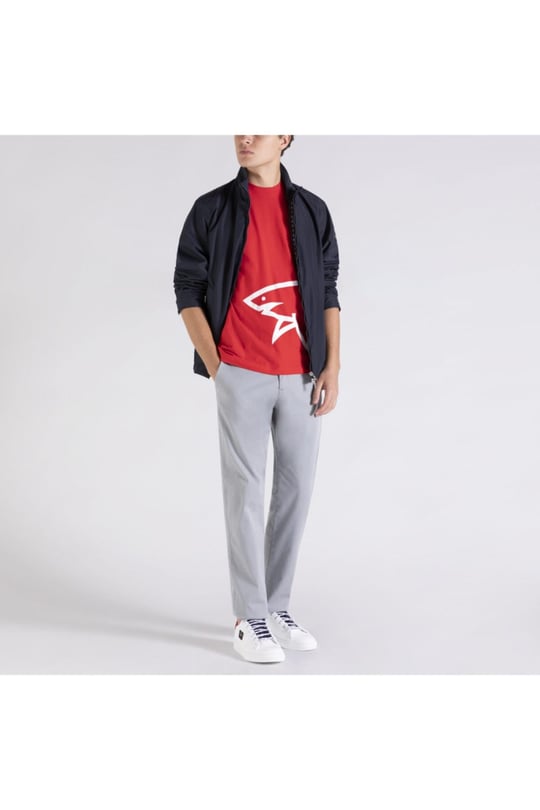 Paul Shark Paul Shark Erkek Marka Logo Detaylı Regular Fit Kısa Kollu Kırmızı T-Shirt E20P1049-577