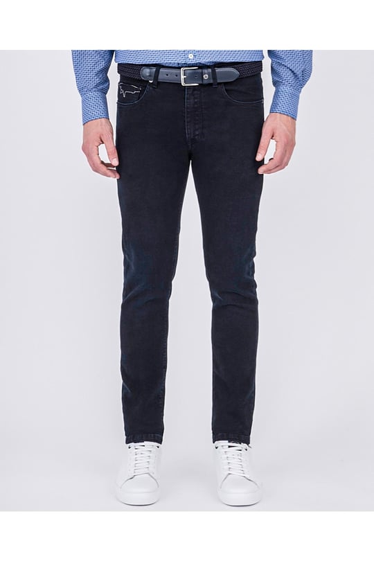Paul Shark Paul Shark Erkek Marka Logo Detaylı Regular Fit %100 Pamuk Mavi Pantolon 22414109-130