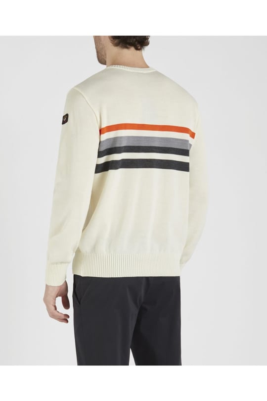 Paul Shark Paul Shark Erkek Marka Logo Detaylı Regular Fit Uzun Kollu Turuncu Kazak I20P1010-487