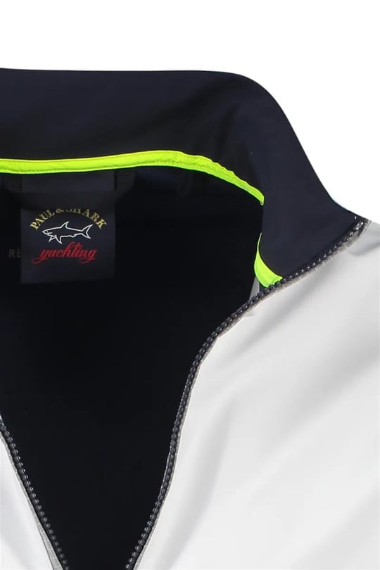 Paul Shark Paul Shark Erkek Marka Logo Detaylı Regular Fit Uzun Kollu Beyaz Ceket 23412151-010