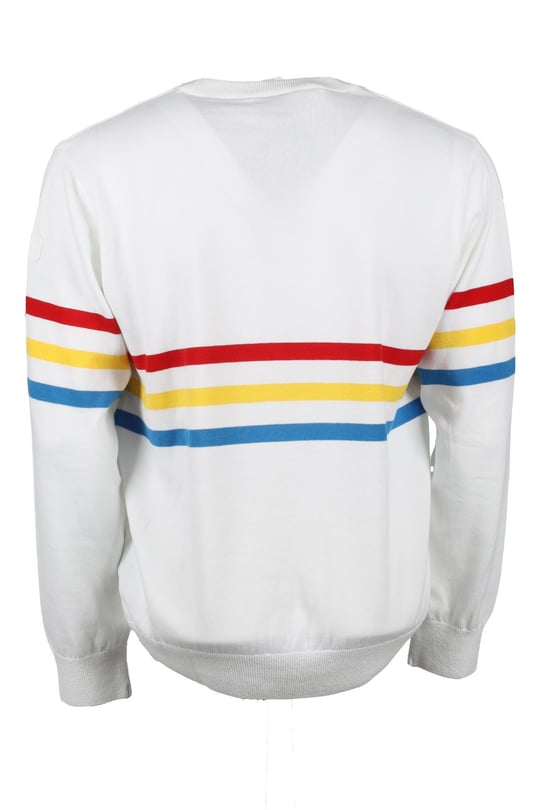 Paul Shark Paul Shark Erkek Marka Logo Detaylı Regular Fit Uzun Kollu Beyaz Kazak P20P1511-304