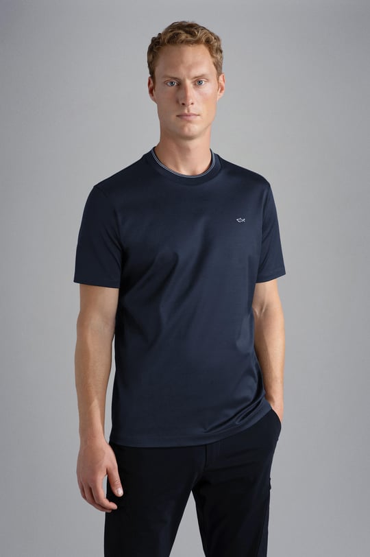 Paul Shark Paul Shark Erkek Marka Logolu Kısa Kol Yuvarlak Yaka Lacivert T-Shirt 13311617-013