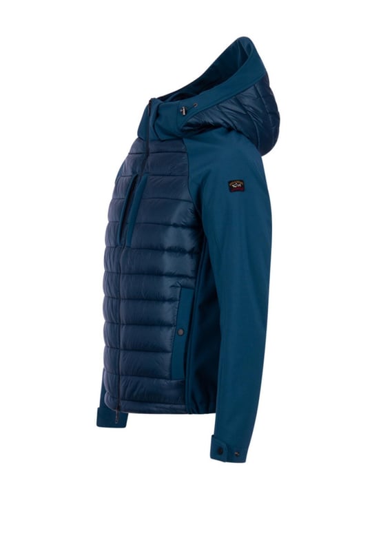 Paul Shark Paul Shark Erkek Marka Logo Detaylı Regular Fit Uzun Kollu Turkuaz Mont 12312106-432