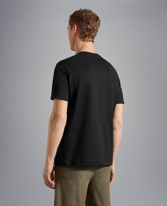 Paul Shark Paul Shark Erkek Marka Logolu Basic Bisiklet Yaka Kısa Kollu Siyah1 T-Shirt 23411041-011