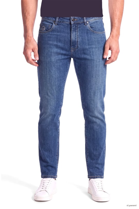 Paul Shark Paul Shark Erkek Normal Kalıp Yumuşak Esnek Kumaşlı Denim Mavi Jeans 16314160-J02