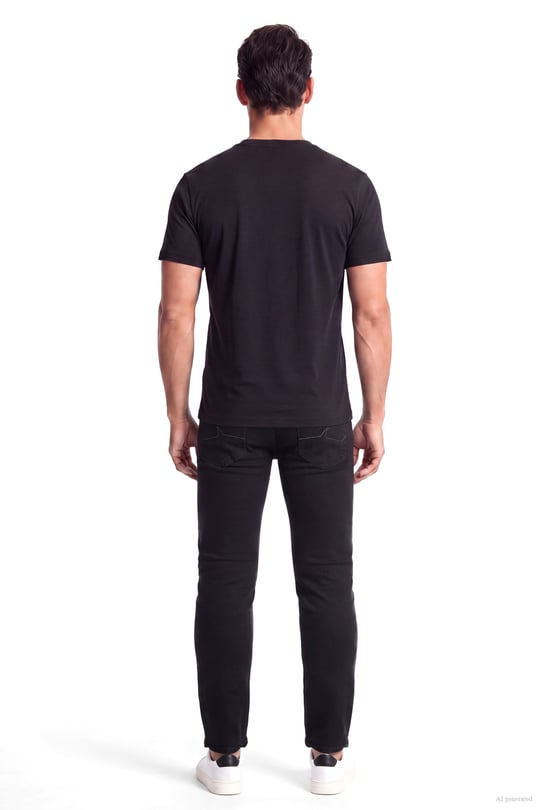 Paul Shark Paul Shark Erkek Normal Kalıp Düz Paça Esnek Denim Siyah Pantolon 16314143-J11