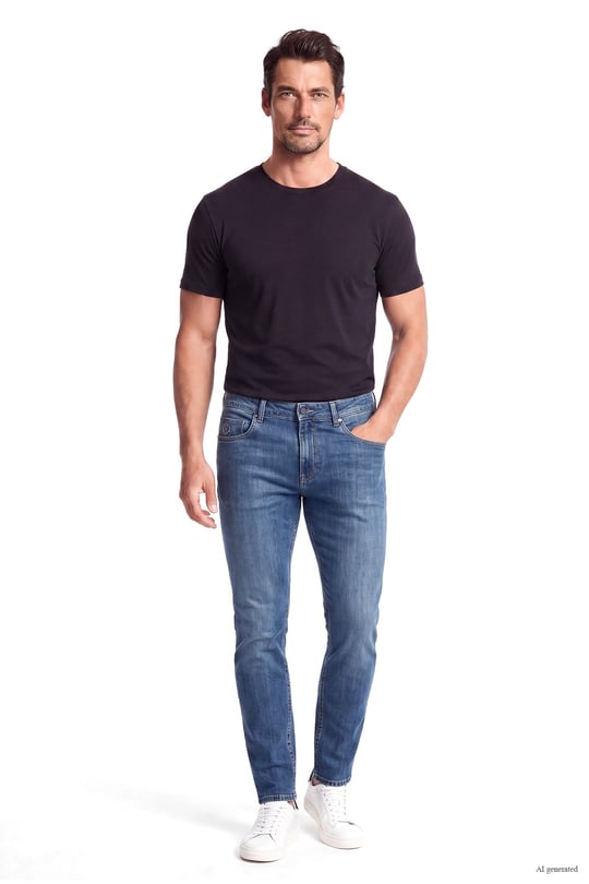 Paul Shark Paul Shark Erkek Normal Kalıp Yumuşak Esnek Kumaşlı Denim Mavi Jeans 16314160-J02
