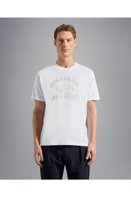 Paul Shark Paul Shark Erkek Pamuklu Bisiklet Yaka Kısa Kollu 010 T-Shirt 23411196-010