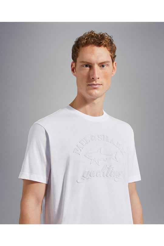 Paul Shark Paul Shark Erkek Pamuklu Bisiklet Yaka Kısa Kollu 010 T-Shirt 23411196-010